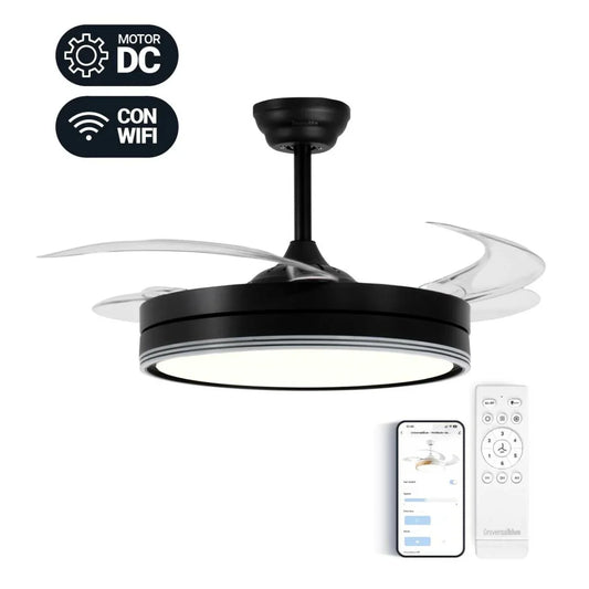 Ventilatore da Soffitto Universal Blue Nero - Yestore