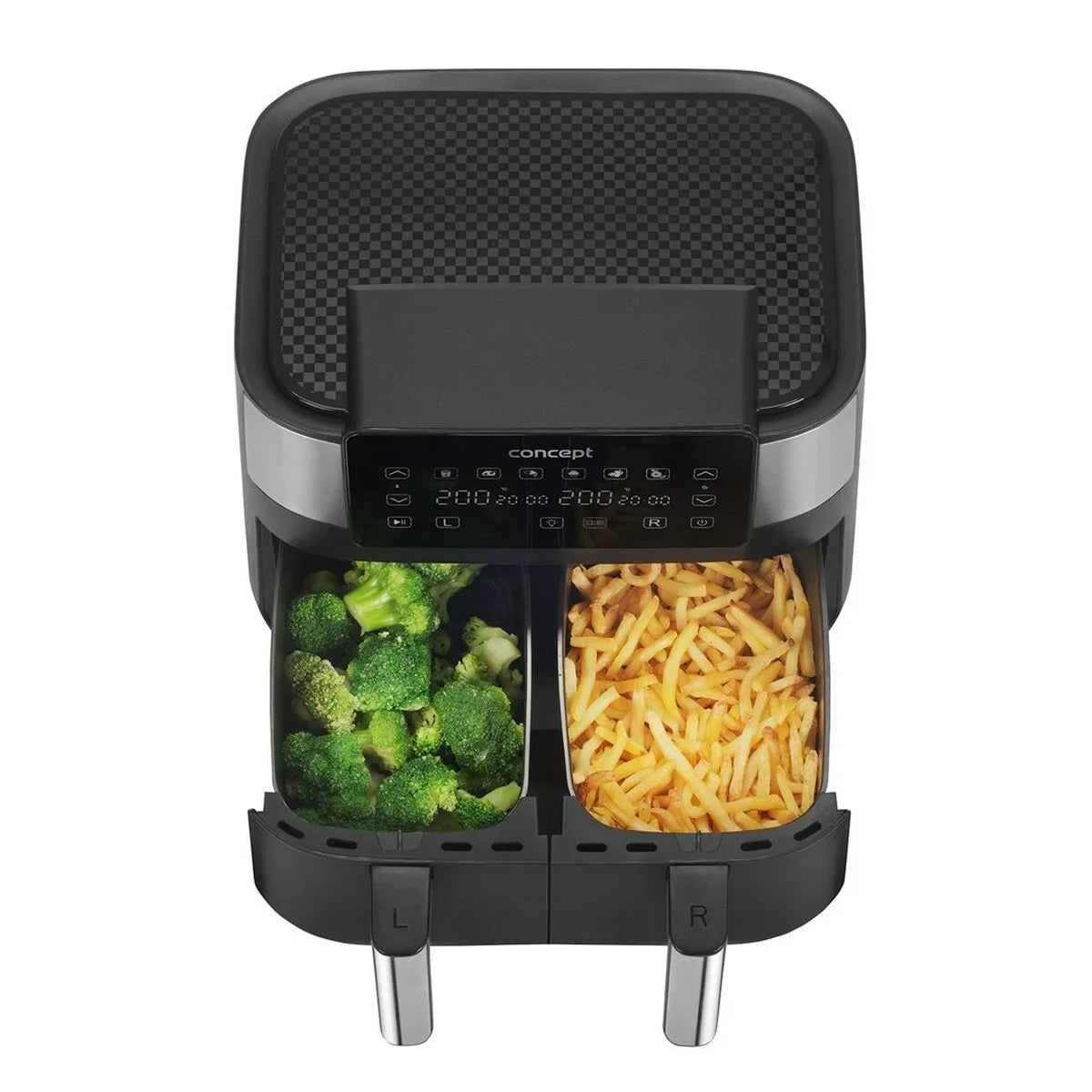Friggitrice ad Aria Concept FR8000 Nero Argentato 2850 W 8 L - Yestore