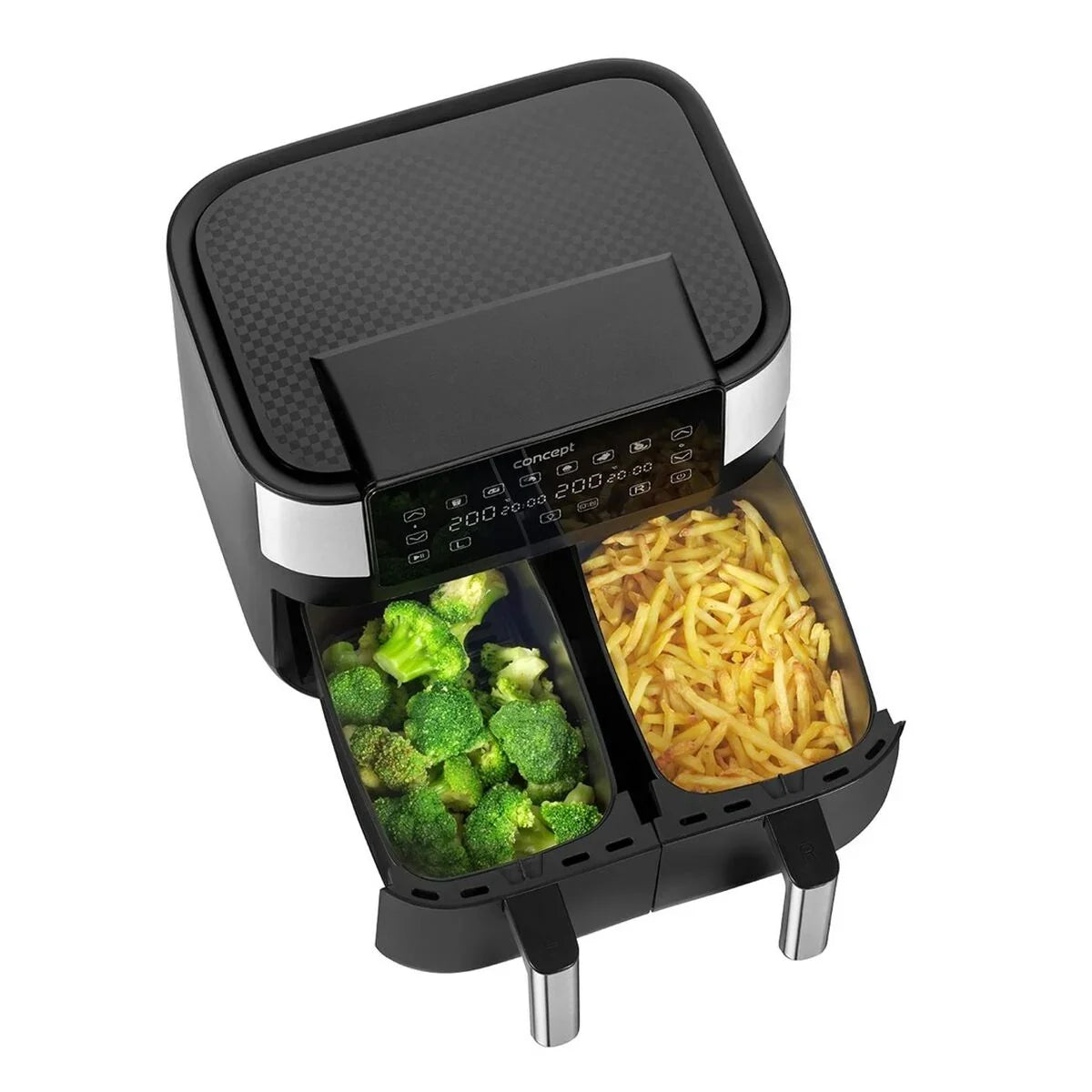Friggitrice ad Aria Concept FR8000 Nero Argentato 2850 W 8 L - Yestore