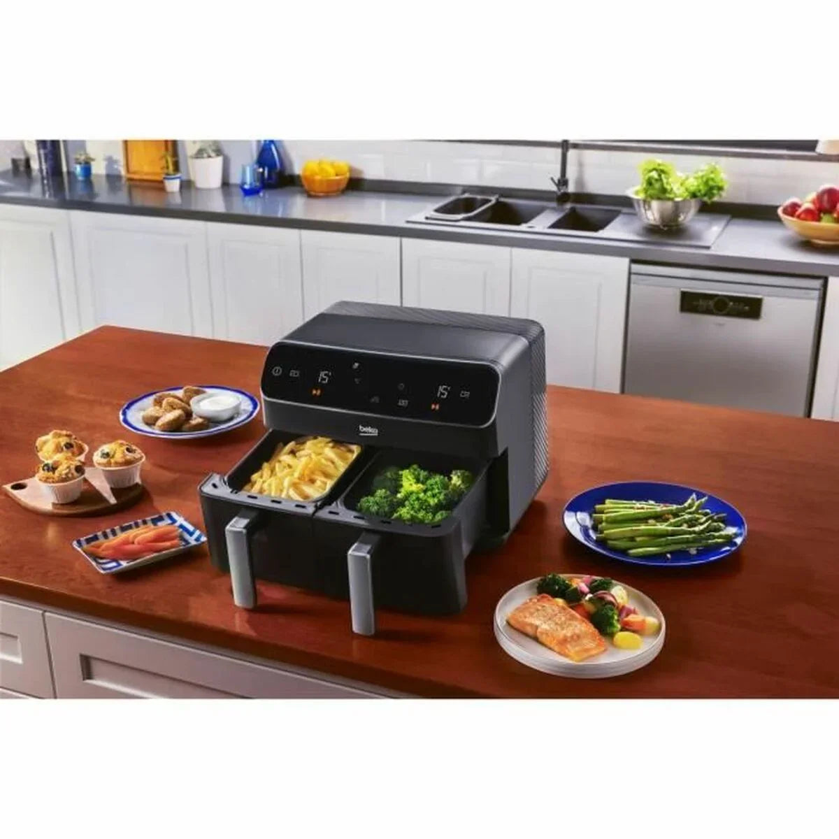 Friggitrice ad Aria BEKO Nero 2400 W 8,5 L - Yestore