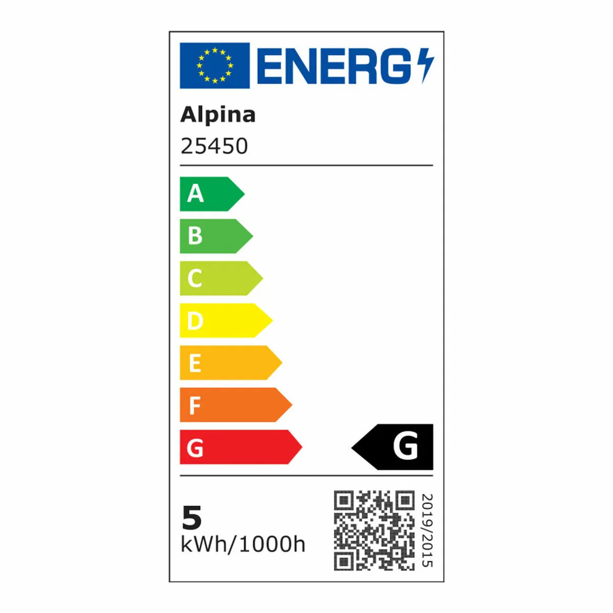 Lampadina Intelligente Alpina RGB Wi-Fi 5 W 4,9 W E27 1800-6500 K 360 Lm - Yestore