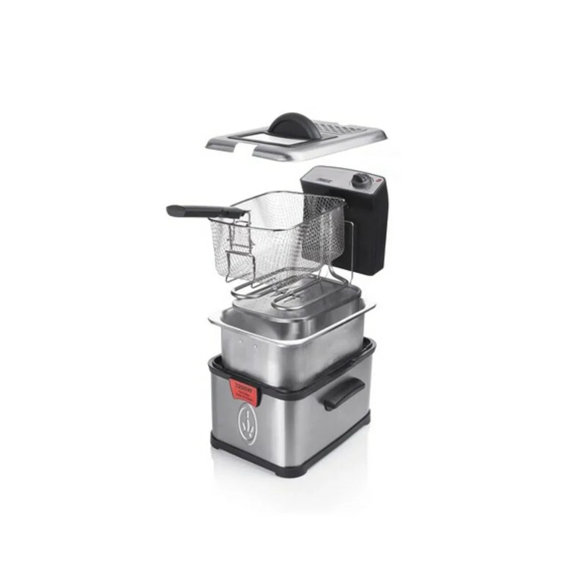 Friggitrice Princess 01.183001.01.050 3 L Nero Argentato - Yestore