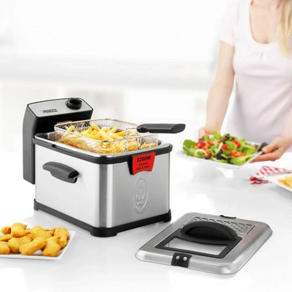 Friggitrice Princess 01.183001.01.050 3 L Nero Argentato - Yestore