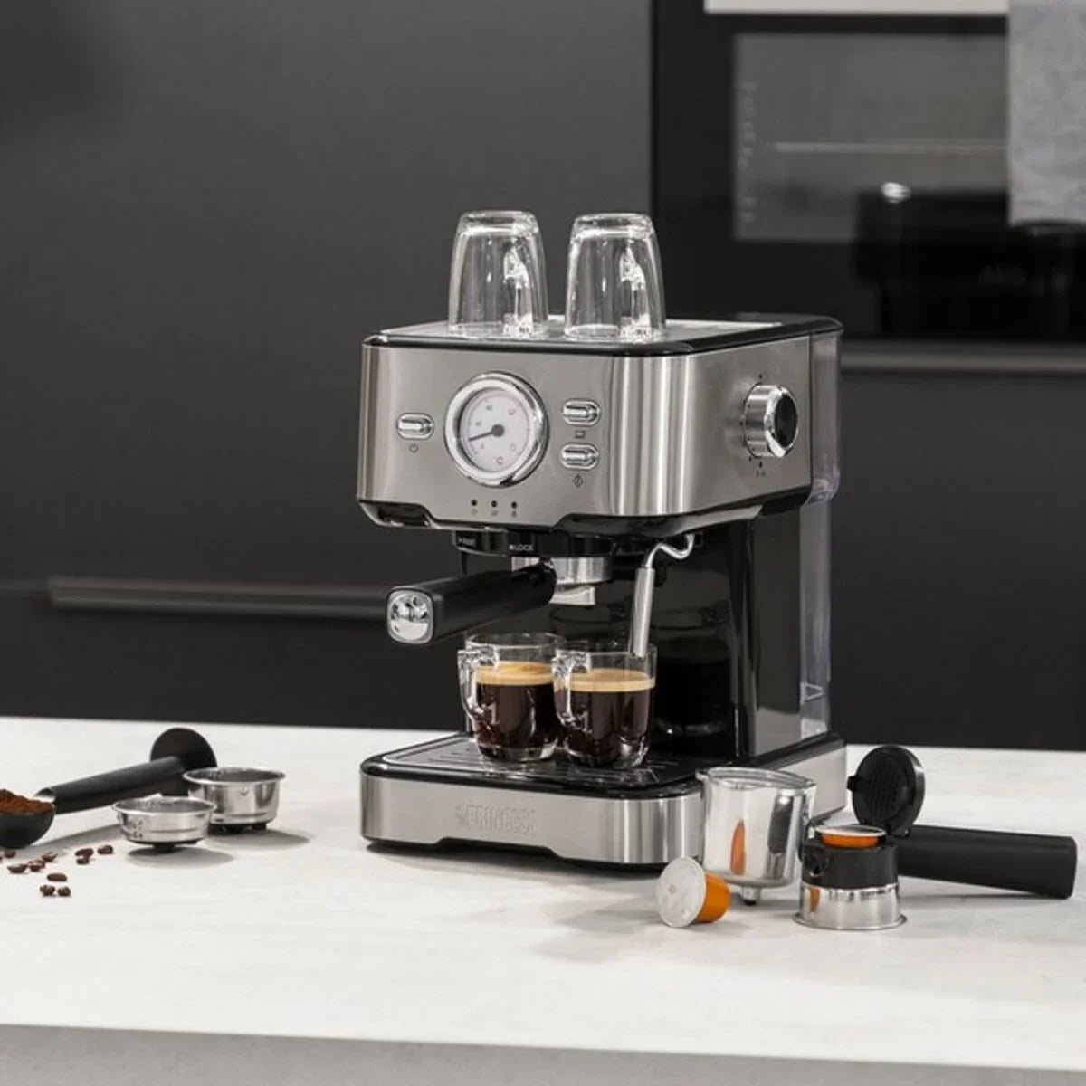 Caffettiera Express a Leva Princess 01.249412.01.001 Acciaio 1,5 L - Yestore