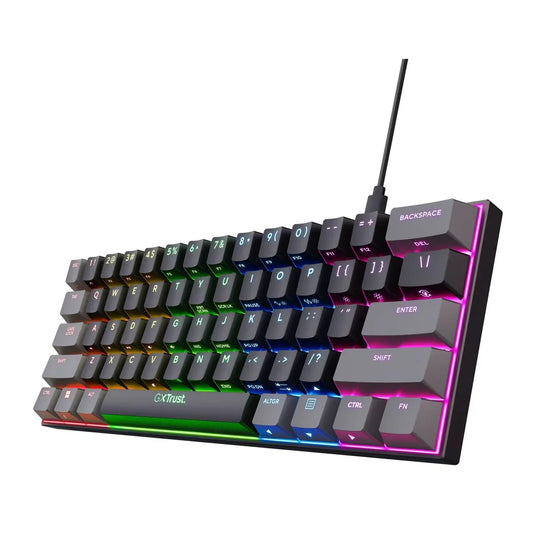 Tastiera per Giochi Trust GXT 867 Acira Nero Multicolore QWERTY Qwerty US - Yestore