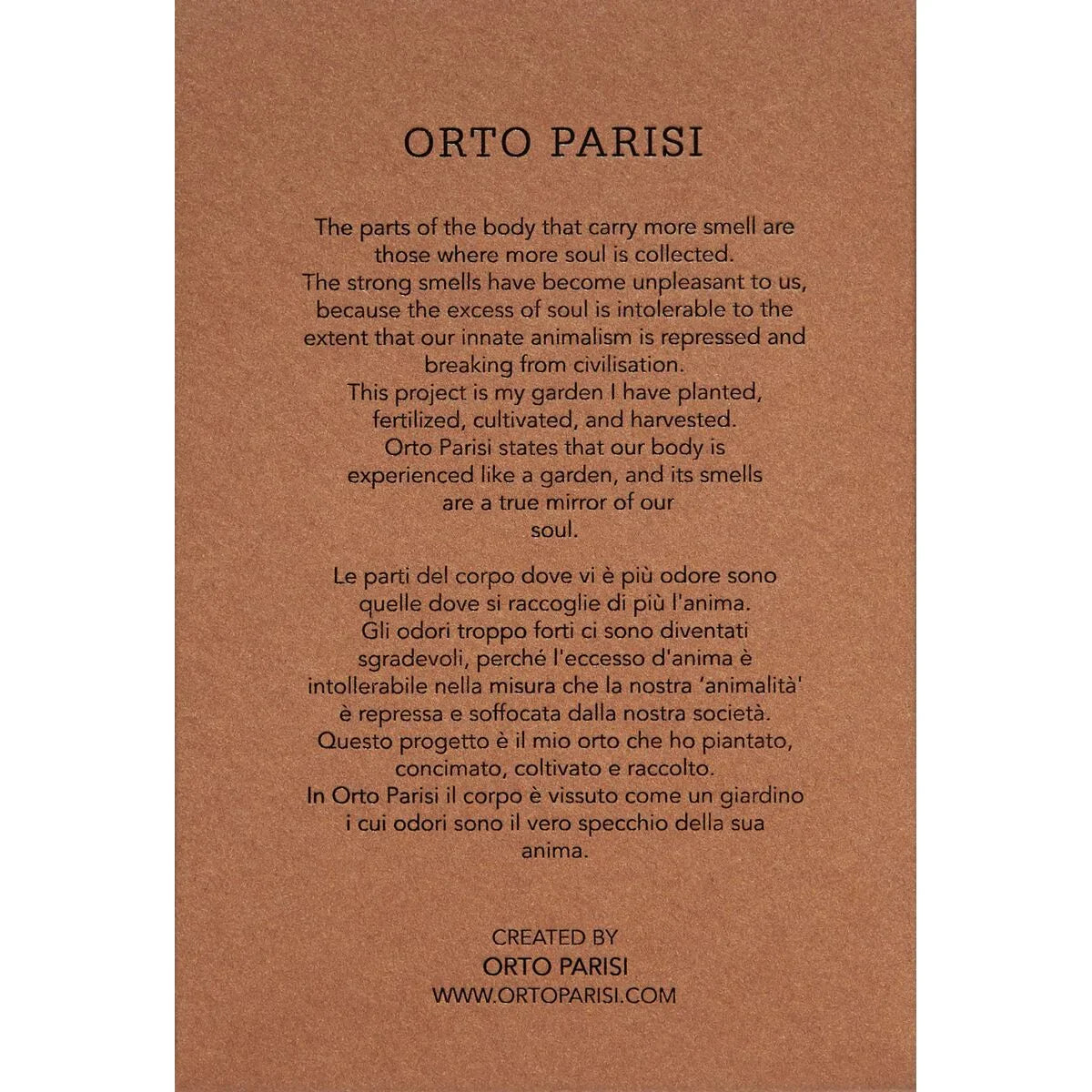 Profumo Unisex Orto Parisi STERCUS 50 ml - Yestore