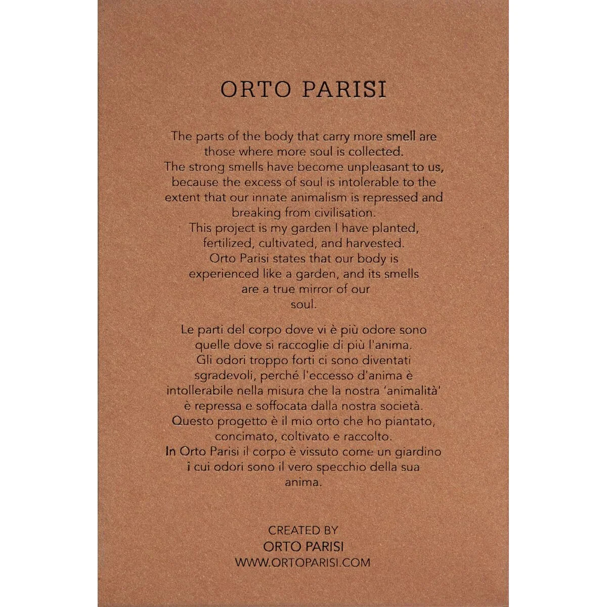 Profumo Unisex Orto Parisi BOCCANERA 50 ml - Yestore