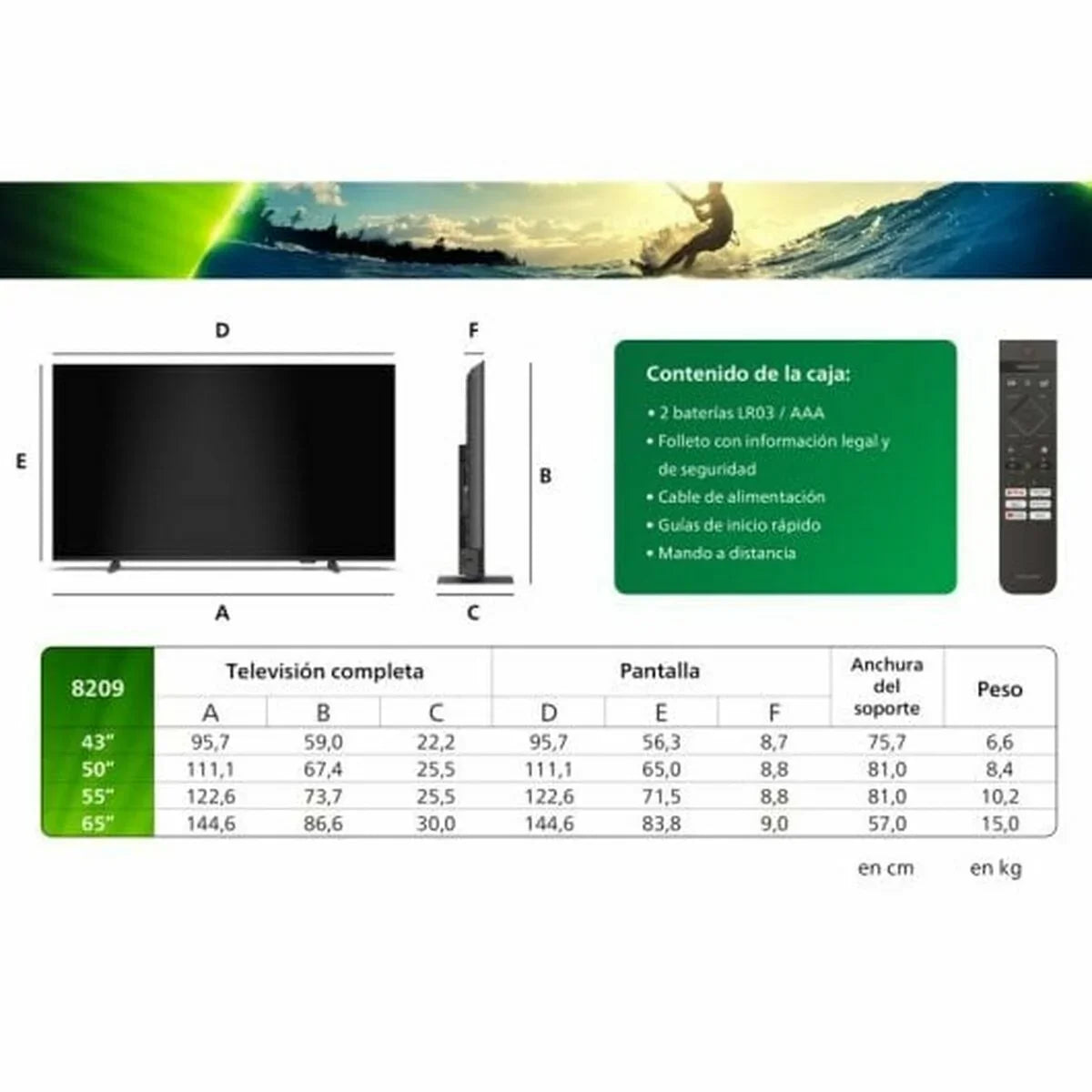 Smart TV Philips 50PUS8209/12 4K Ultra HD 50" QLED - Yestore