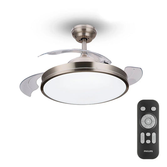 Ventilatore da Soffitto con Luce Philips Atlas 35 W 28 W 4500 Lm nichel (2700 K) - Yestore