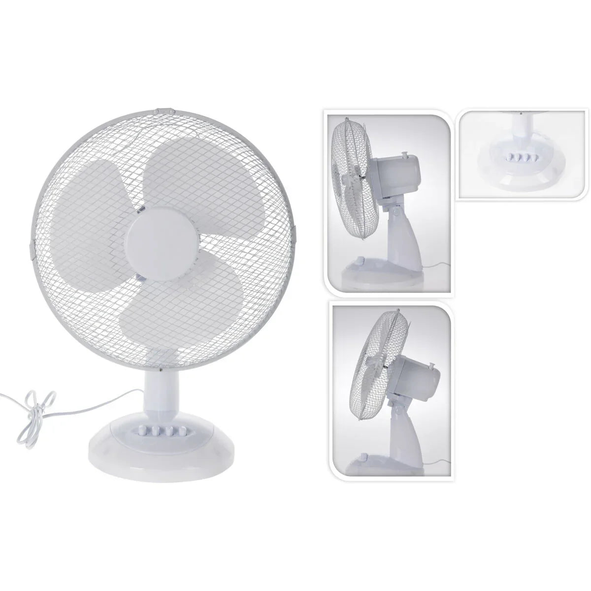 Ventilatore da Tavolo Excellent Electrics EL9000160 Bianco - Yestore