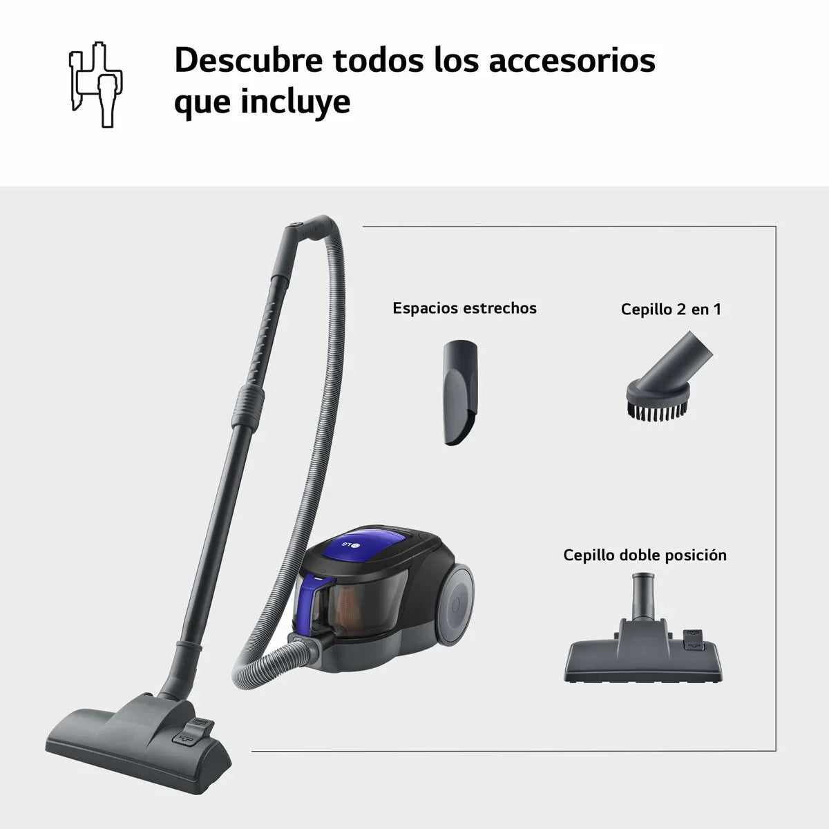 Aspirapolvere senza Sacchetto LG VK8506NHAG Rosso 650 W - Yestore