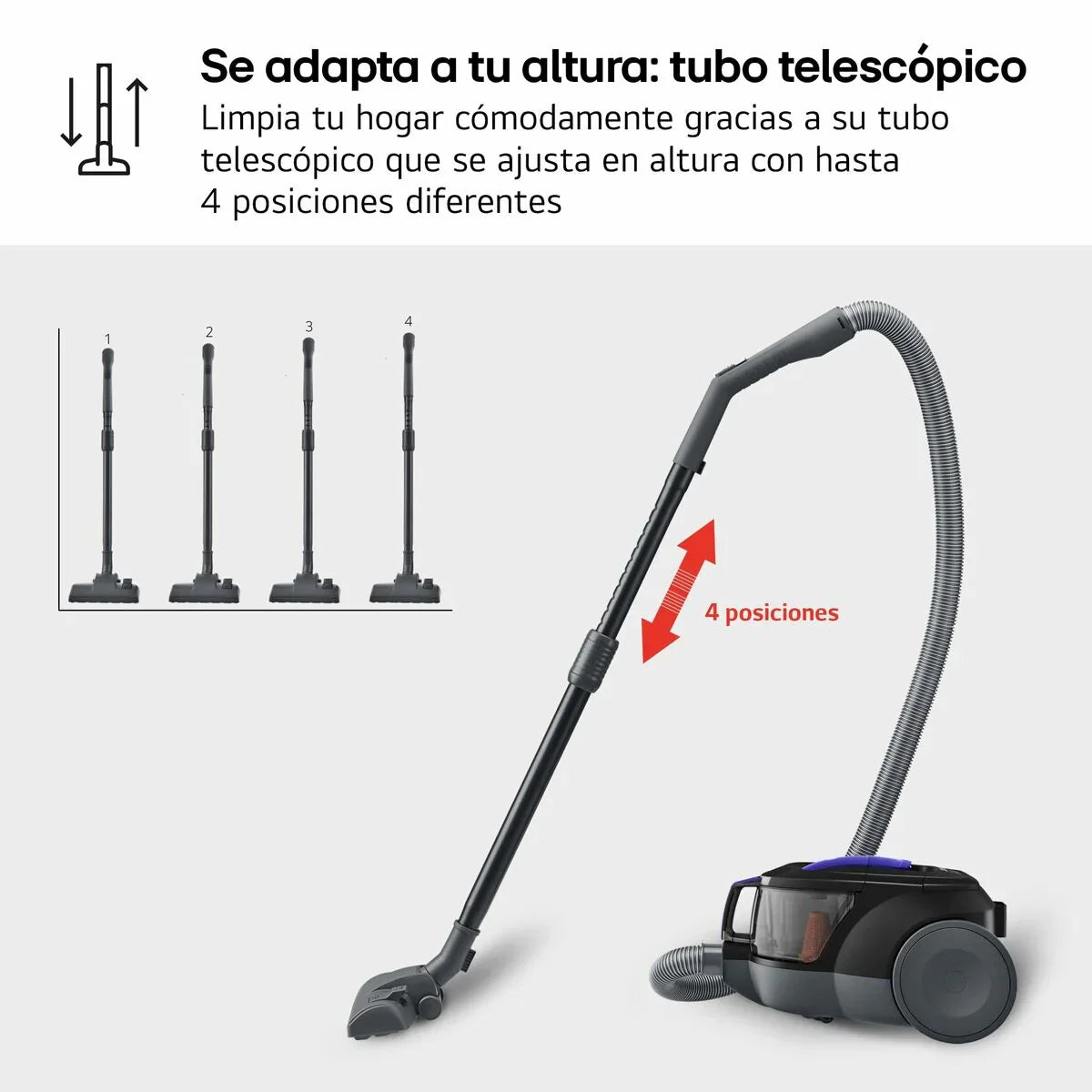 Aspirapolvere senza Sacchetto LG VK8506NHAG Rosso 650 W - Yestore