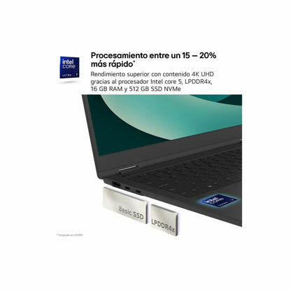 Laptop LG 14Z90RU-G.AA55B 14" i5-1334U 16 GB RAM 512 GB 512 GB SSD Qwerty in Spagnolo - Yestore