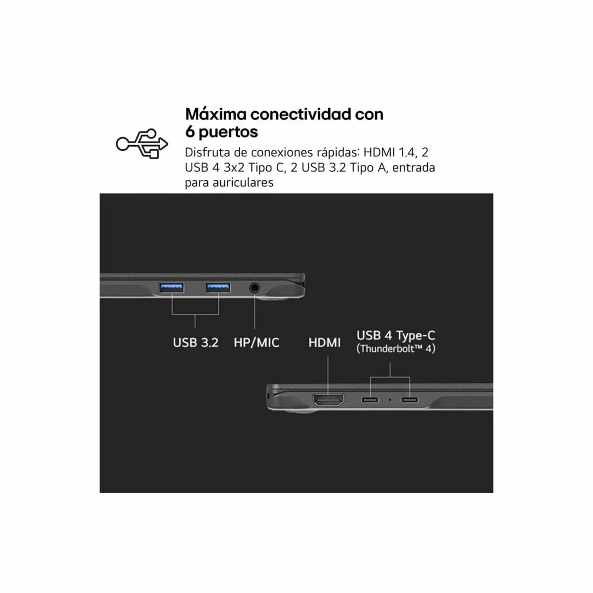 Laptop LG 14Z90RU-G.AA55B 14" i5-1334U 16 GB RAM 512 GB 512 GB SSD Qwerty in Spagnolo - Yestore