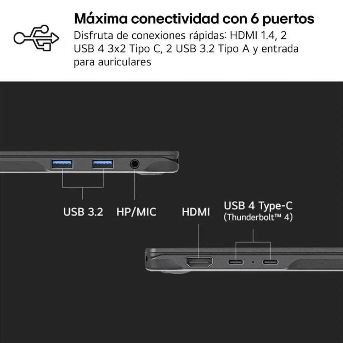 Laptop LG 16Z90RU-G.AA55B 16" 16 GB RAM 512 GB SSD Qwerty in Spagnolo i5-1334U - Yestore