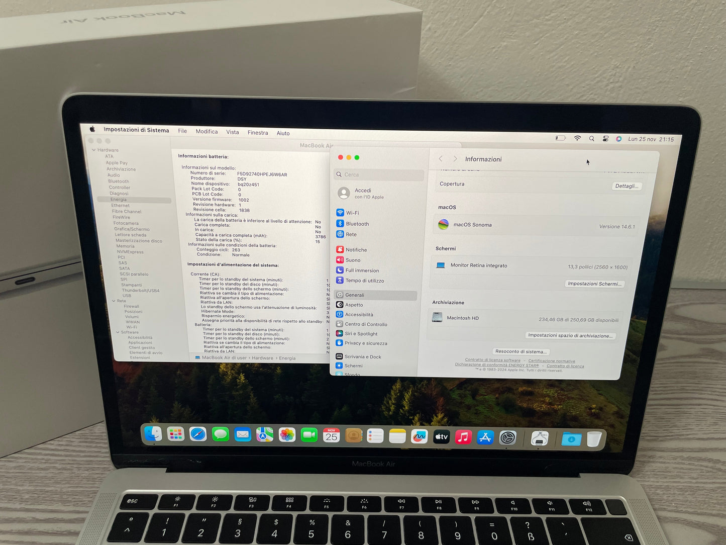 MacBook Air 13" 2019 | i5 | 8GB RAM | 128GB SSD | Intel 617 | Argento