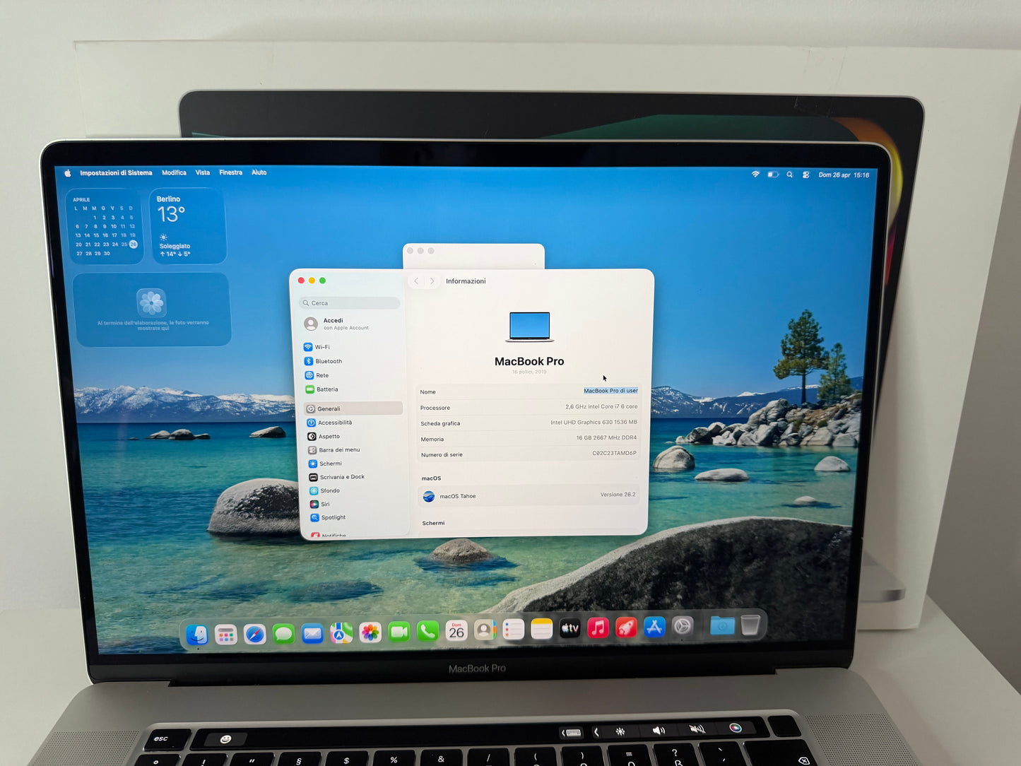 MacBook Pro 16" 2019 | i7 | 16GB RAM | 512GB SSD | AMD 5300M | Argento