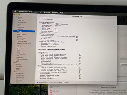 MacBook Air 13" M1 2020 | 16GB RAM | 256GB SSD | 7-Core GPU | Argento