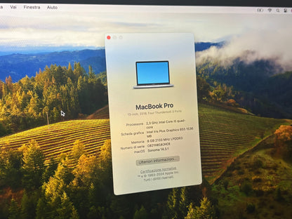 MacBook Pro 13" 2018 | i5 | 8GB RAM | 256GB SSD | Touch Bar | Grigio