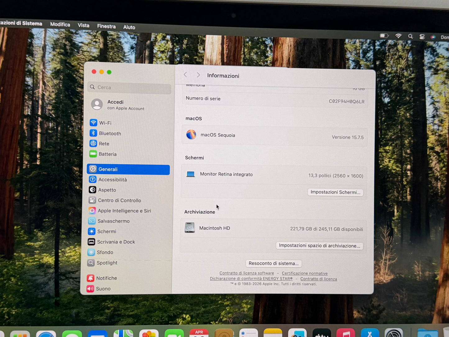 MacBook Air 13" M1 2020 | 16GB RAM | 256GB SSD | 7-Core GPU | Argento