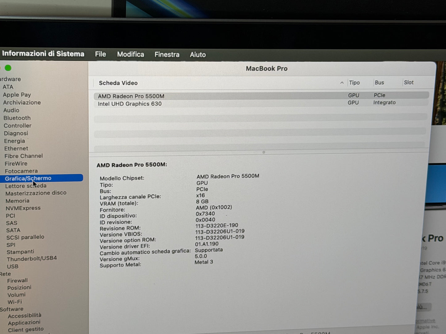 MacBook Pro 16" 2019 | i9 | 16GB RAM | 1TB SSD | AMD 5500M | Grigio