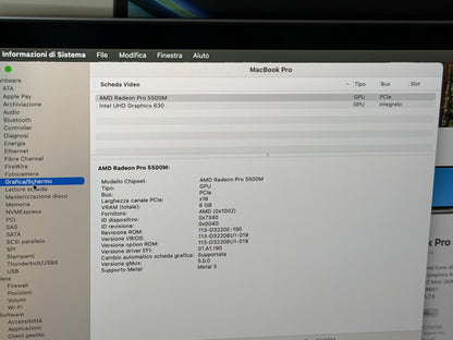 MacBook Pro 16" 2019 | i9 | 16GB RAM | 1TB SSD | AMD 5500M | Grigio