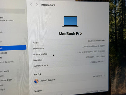 MacBook Pro 16" 2019 | i9 | 32GB RAM | 1TB SSD | AMD 5500M | Grigio