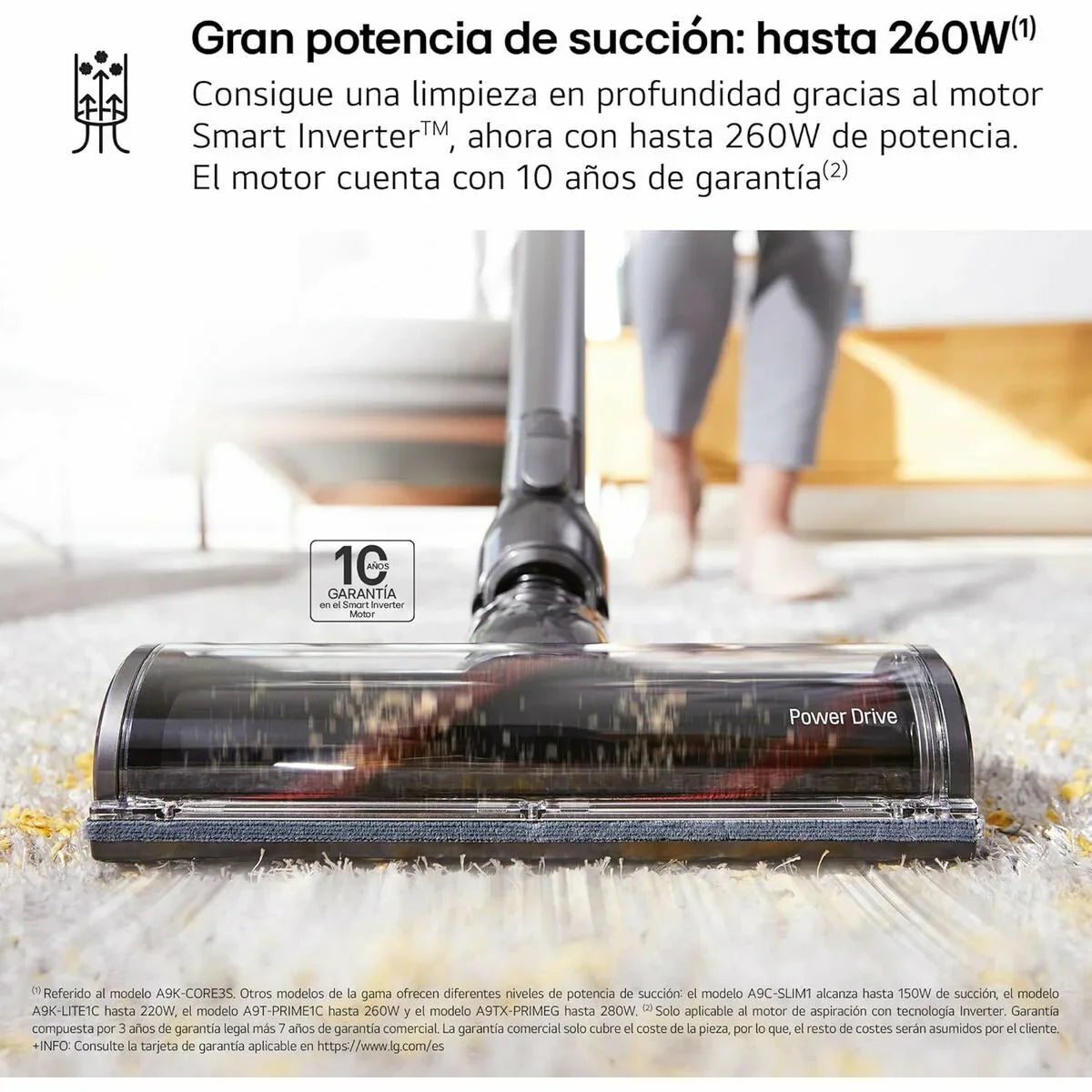 Scopa Elettrica Ciclonica Senza Fili LG A9K-CORE3S - Yestore