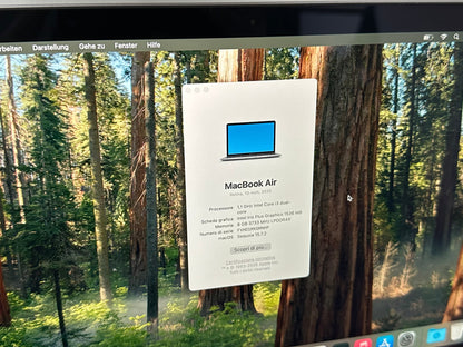 MacBook Air 13" 2020 | i5 | 8GB RAM | 256GB SSD | Intel Iris | Grigio