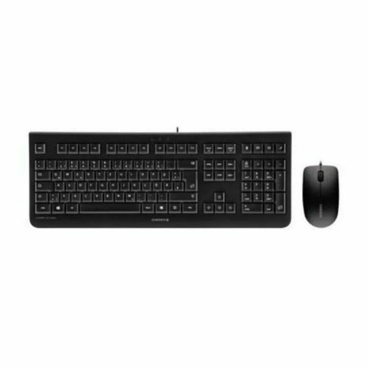 Tastiera e Mouse Cherry JD-0800ES-2 Nero Qwerty in Spagnolo - Yestore