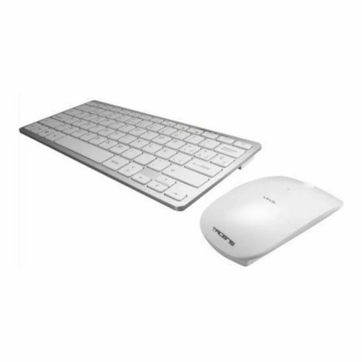 Tastiera e Mouse Wireless Tacens Levis Combo V2 Bianco Qwerty in Spagnolo - Yestore