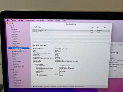 MacBook Pro 15" 2016 | i7 | 16GB RAM | 256GB SSD | AMD 450 | Argento