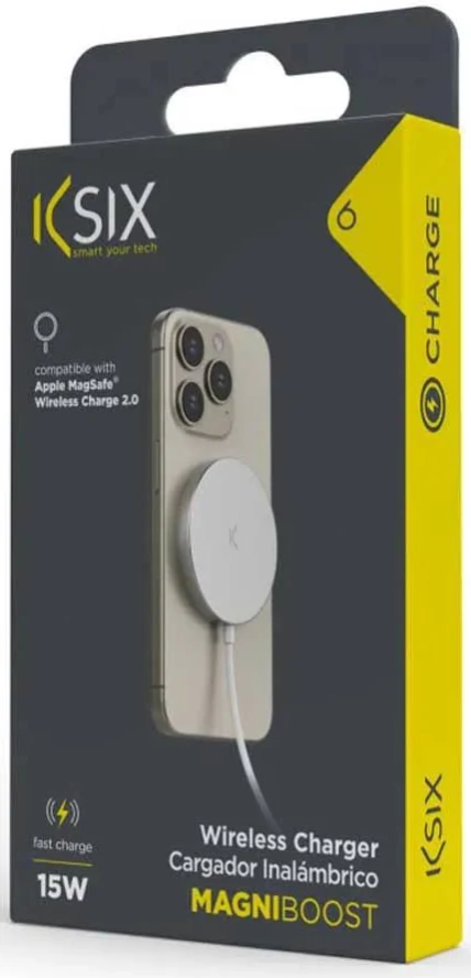 Caricabatterie Wireless KSIX MagniBoost Bianco