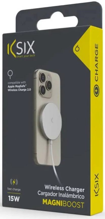 Caricabatterie Wireless KSIX MagniBoost Bianco
