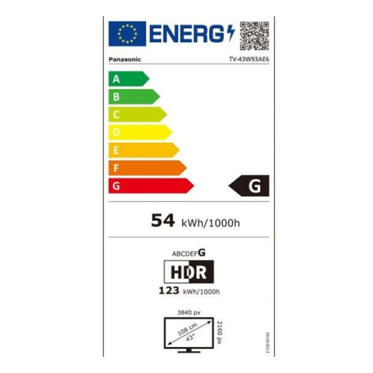 Smart TV Panasonic TV43W93AE6 43" LED - Yestore