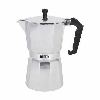 Italian Coffee Pot Quttin Aluminium 9 Cups (6 Units) - Yestore