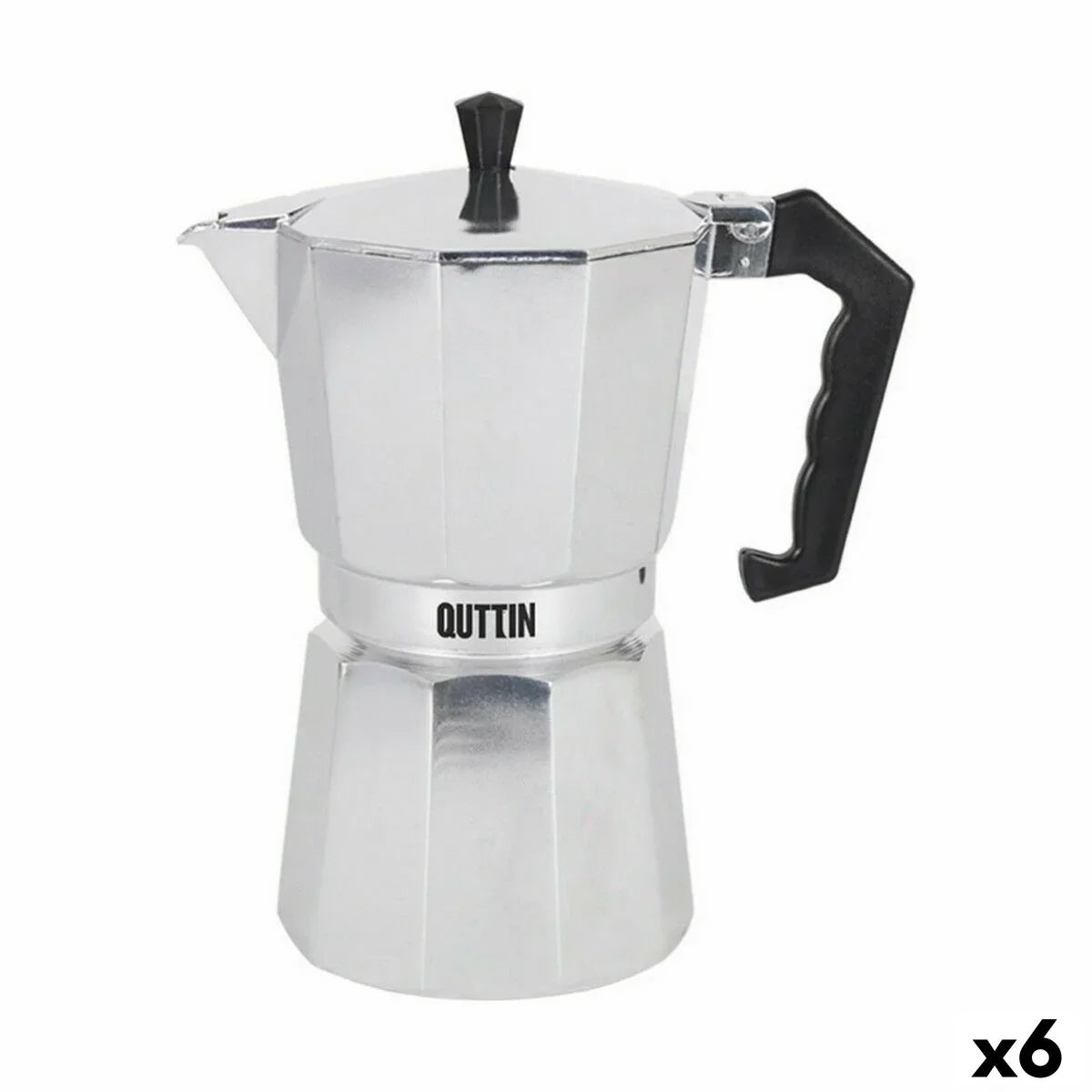 Caffettiera Italiana Quttin Alluminio 12 Tazze (6 Unità) - Yestore