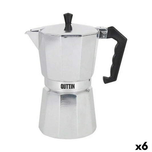 Caffettiera Italiana Quttin Alluminio 12 Tazze (6 Unità) - Yestore