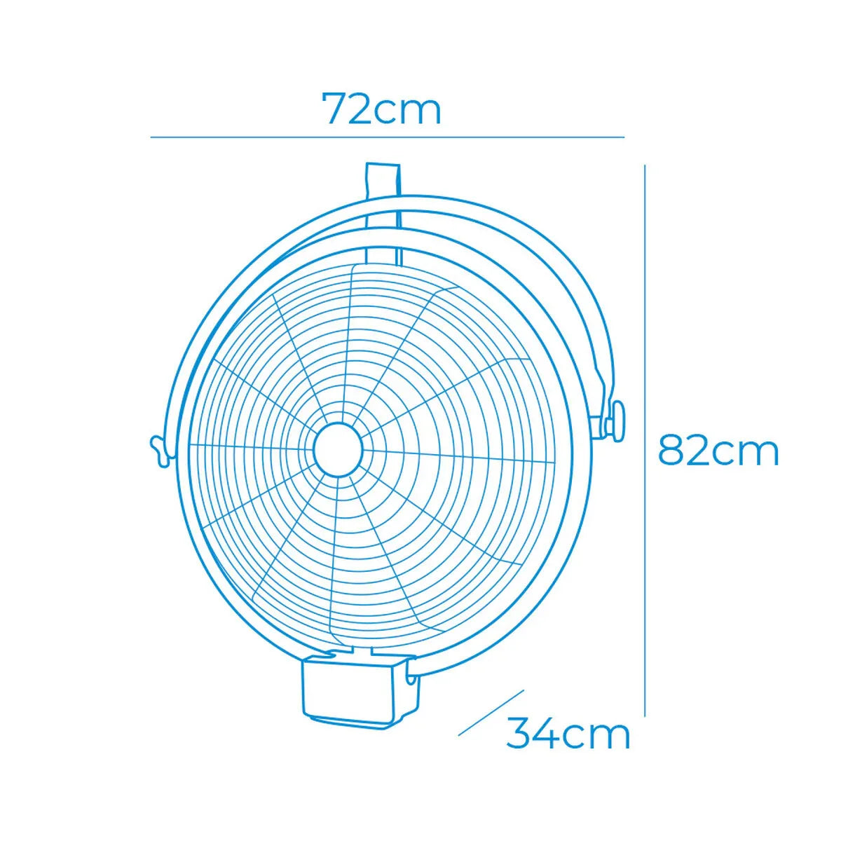 Ventilatore da Parete EDM 33520 Nero 120 W industriale Soffitto - Yestore