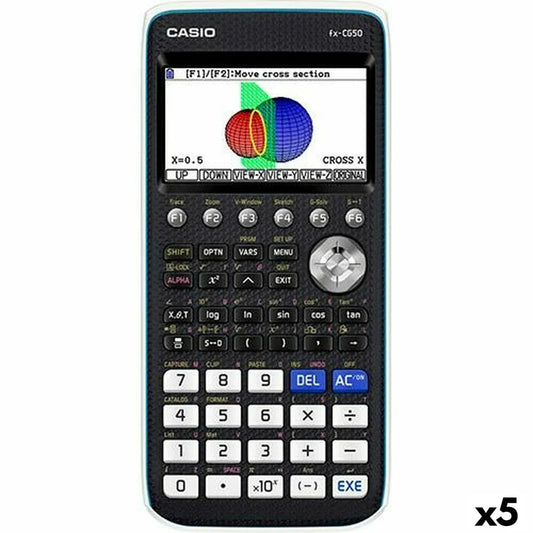 Calcolatrice grafica Casio FX-CG50 18,6 x 8,9 x 18,85 cm Nero (5 Unità) - Yestore