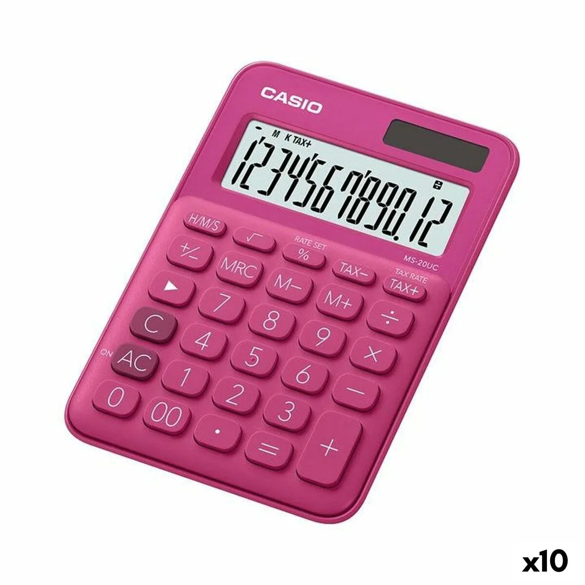 Calcolatrice Casio MS-20UC Fucsia 2,3 x 10,5 x 14,95 cm (10 Unità) - Yestore