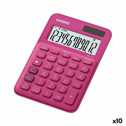 Calcolatrice Casio MS-20UC Fucsia 2,3 x 10,5 x 14,95 cm (10 Unità) - Yestore