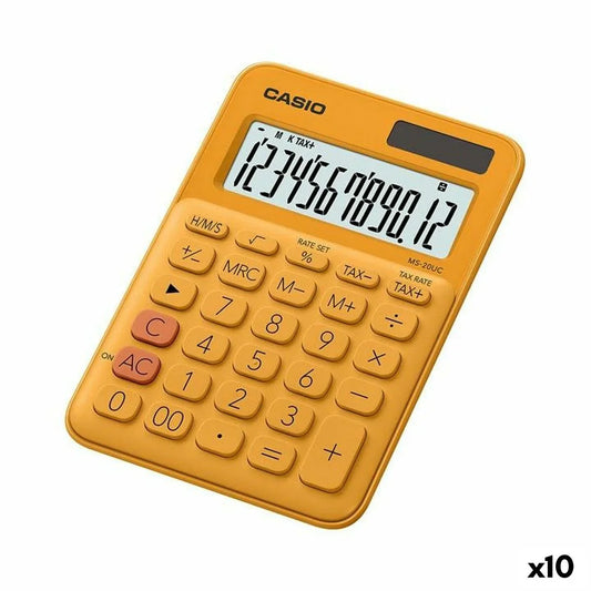 Calcolatrice Casio MS-20UC 2,3 x 10,5 x 14,95 cm Arancio (10 Unità) - Yestore
