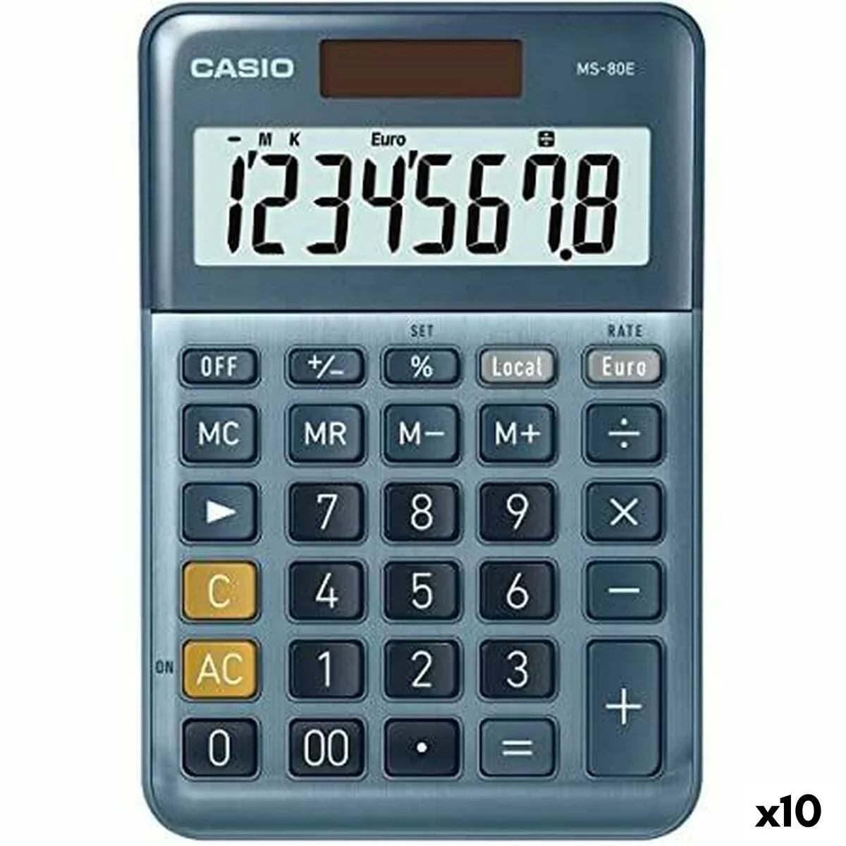 Calcolatrice Casio MS-80E Azzurro (10 Unità) - Yestore