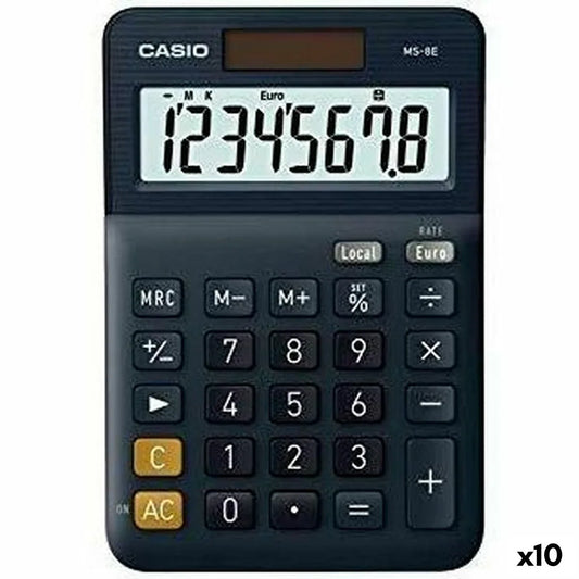Calcolatrice Casio MS-8E Nero (10 Unità) - Yestore
