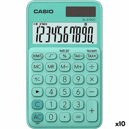 Calcolatrice Casio SL-310UC Verde (10 Unità) - Yestore