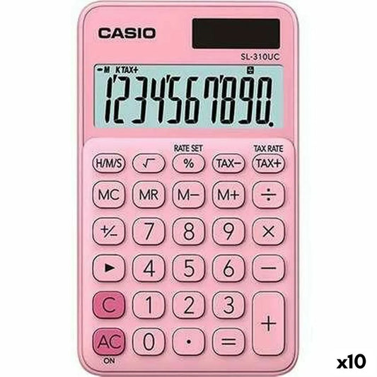 Calcolatrice Casio SL-310UC Rosa (10 Unità) - Yestore