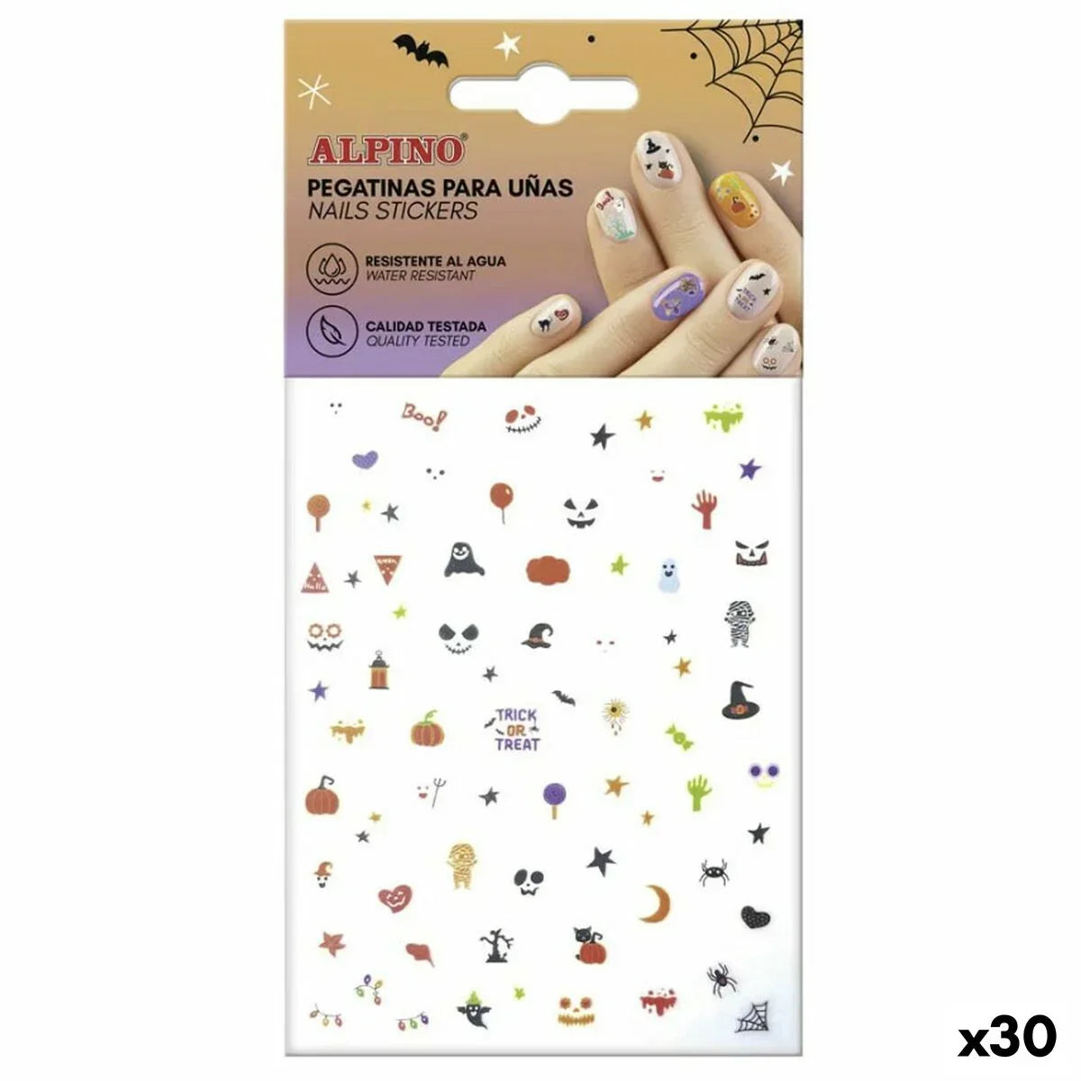 Adesivi per unghie Alpino Halloween (30 Unità) - Yestore