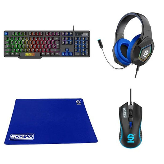 Pack Gaming Sparco SPGAMEKITESP Qwerty