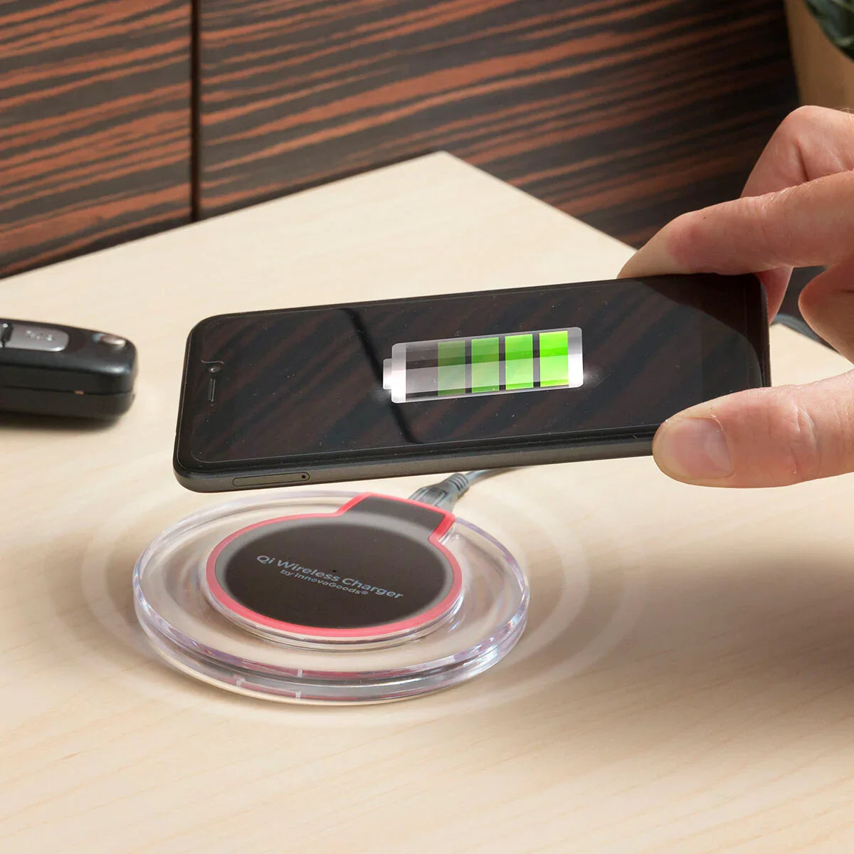 Caricabatterie Qi Senza Fili Smartphone InnovaGoods 10 cm - Yestore